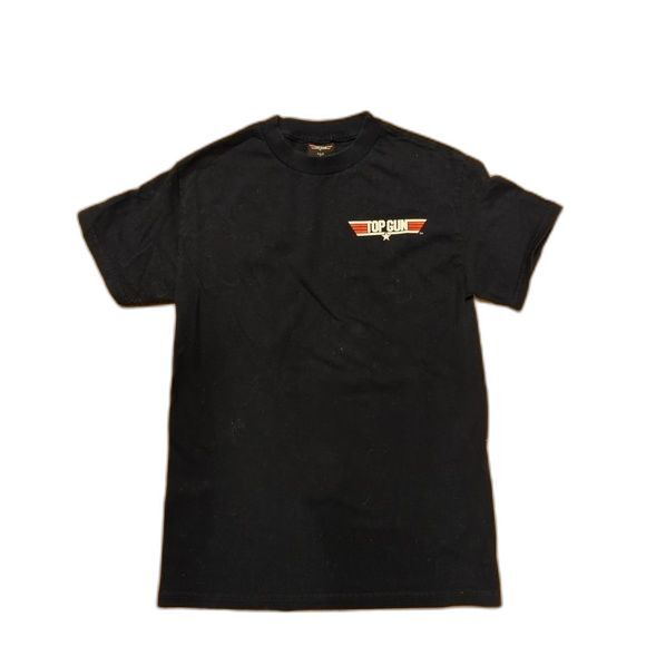 Top Gun T-Shirt Adult Small Movie Classic Logo Navy Blue Chipper - Picture 1 of 5